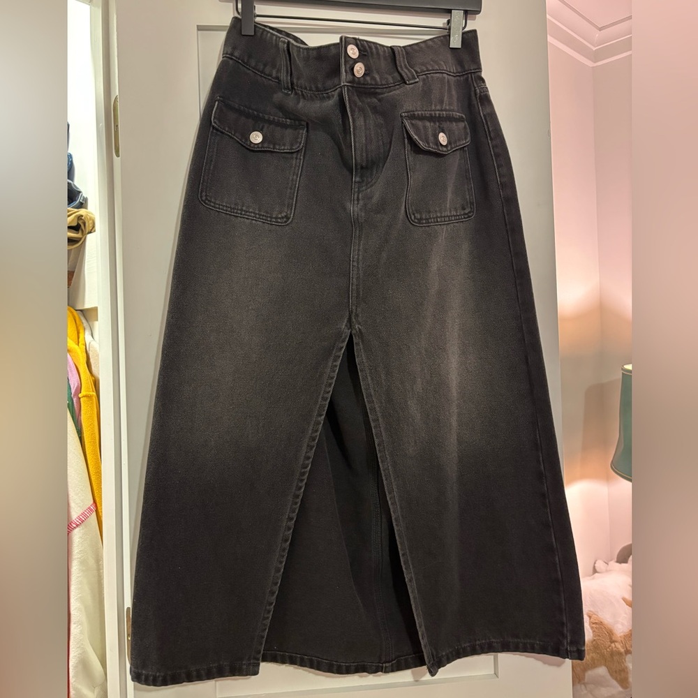 Free People We The Free Denim Midi Skirt